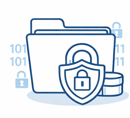 Encrypted data - lock icon